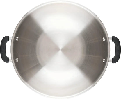 Brilliance Stainless Steel Wok/Stir-Fry Pan, Induction Suitable, Dishwasher and Metal Utensil Safe, 14 Inch - Stainless Steel9