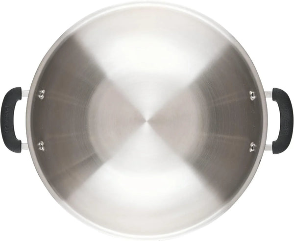 Brilliance Stainless Steel Wok/Stir-Fry Pan, Induction Suitable, Dishwasher and Metal Utensil Safe, 14 Inch - Stainless Steel9