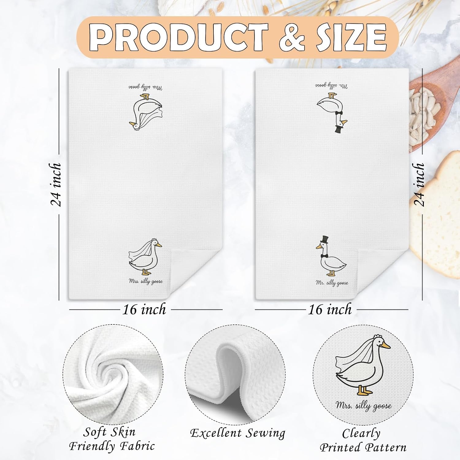 funny-mr-and-mrs-silly-goose-kitchen-towels-wedding-gifts-for-couples-newlyweds-dish-tea-towels-for-kitchen-decor-just-married-gifts-decorative-hand-towels-for-bathroom-16x24-inch-set-of-2