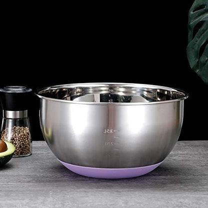 Mixing Bowl Large 5 Quart Stainless Steel Deep Meal Food Prep Serving Bowl2