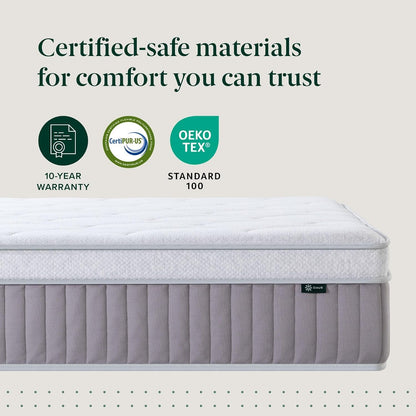 13 Inch Queen Cool Support Hybrid Mattress, Medium Firm Feel7