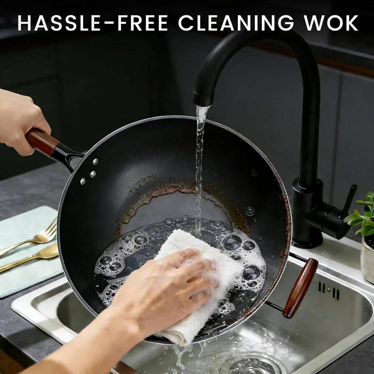 carbon-steel-wok-13-woks-stir-fry-pans-nonstick-wok-with-lid-fast-heat-conduction-uniform-heat-conduction-flat-bottom-woks-professional-chef-cookware