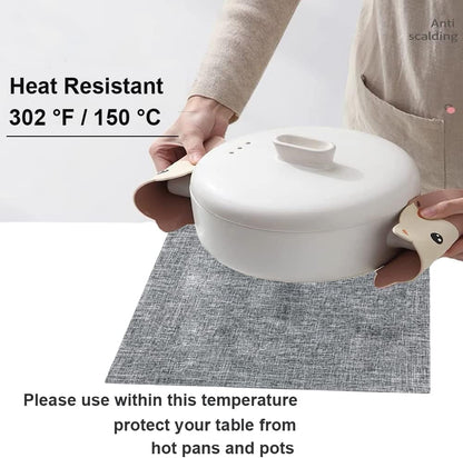 Cloth Placemats Set of 8 Heat Resistant Dining Table Place Mats3