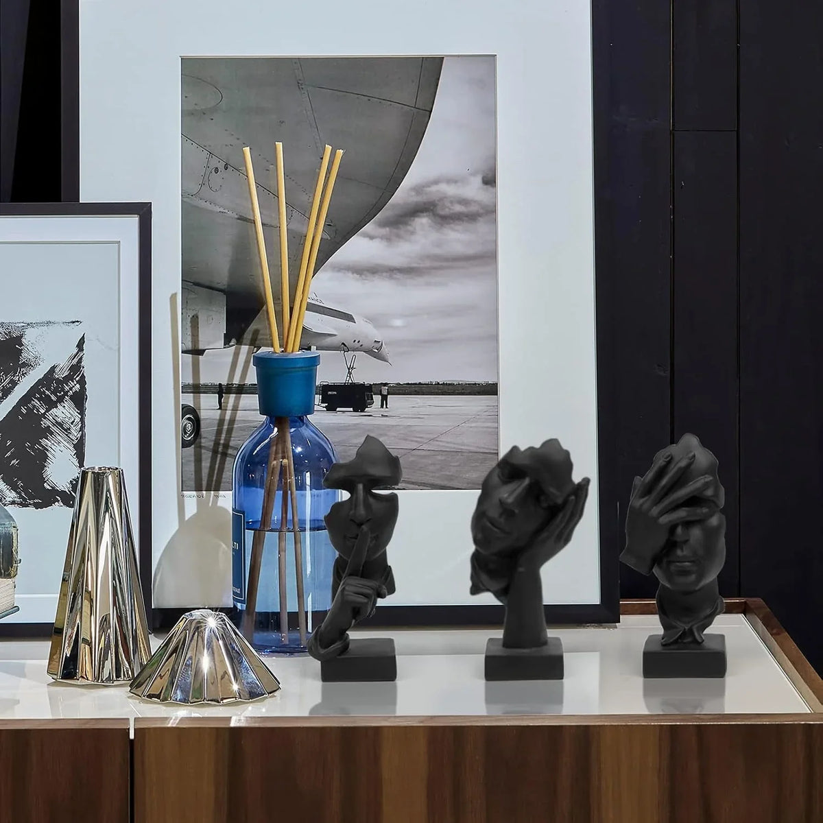 prosfalt-3-pcs-thinker-statue-silence-is-gold-abstract-art-figurine-no-hear-no-see-no-speak-modern-home-resin-sculptures-decorative-objects-decor-for-home-office-bookshelf-desktopblack-a-41