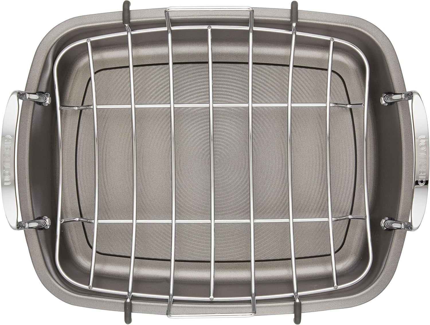total-bakeware-nonstick-roaster-roasting-pan-with-rack-17-inch-x-13-inch-gray
