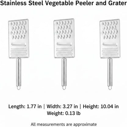 Stainless Steel Vegetable Peeler and Grater, Multi-Function Handheld Tool for Peeling, Slicing, and Shredding (1 PC)7