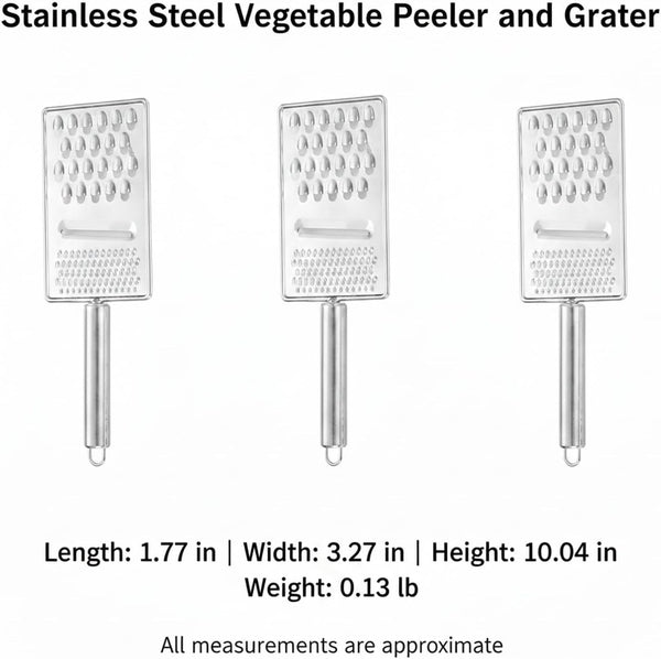 Stainless Steel Vegetable Peeler and Grater, Multi-Function Handheld Tool for Peeling, Slicing, and Shredding (1 PC)7