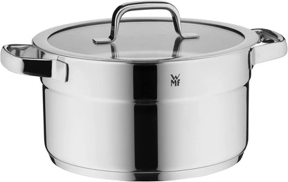 Compact Cuisine 5-Piece Induction Saucepan Set with Glass Lid, Polished Cromargan Stainless Steel, Induction Pots Set, Uncoated, Inner Scale6