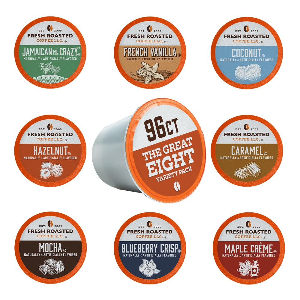 the-great-eight-flavored-coffee-pod-variety-pack-flavored-k-cup-pods-for-keurig-brewers-medium-roast-kosher-96-count-loose-pack