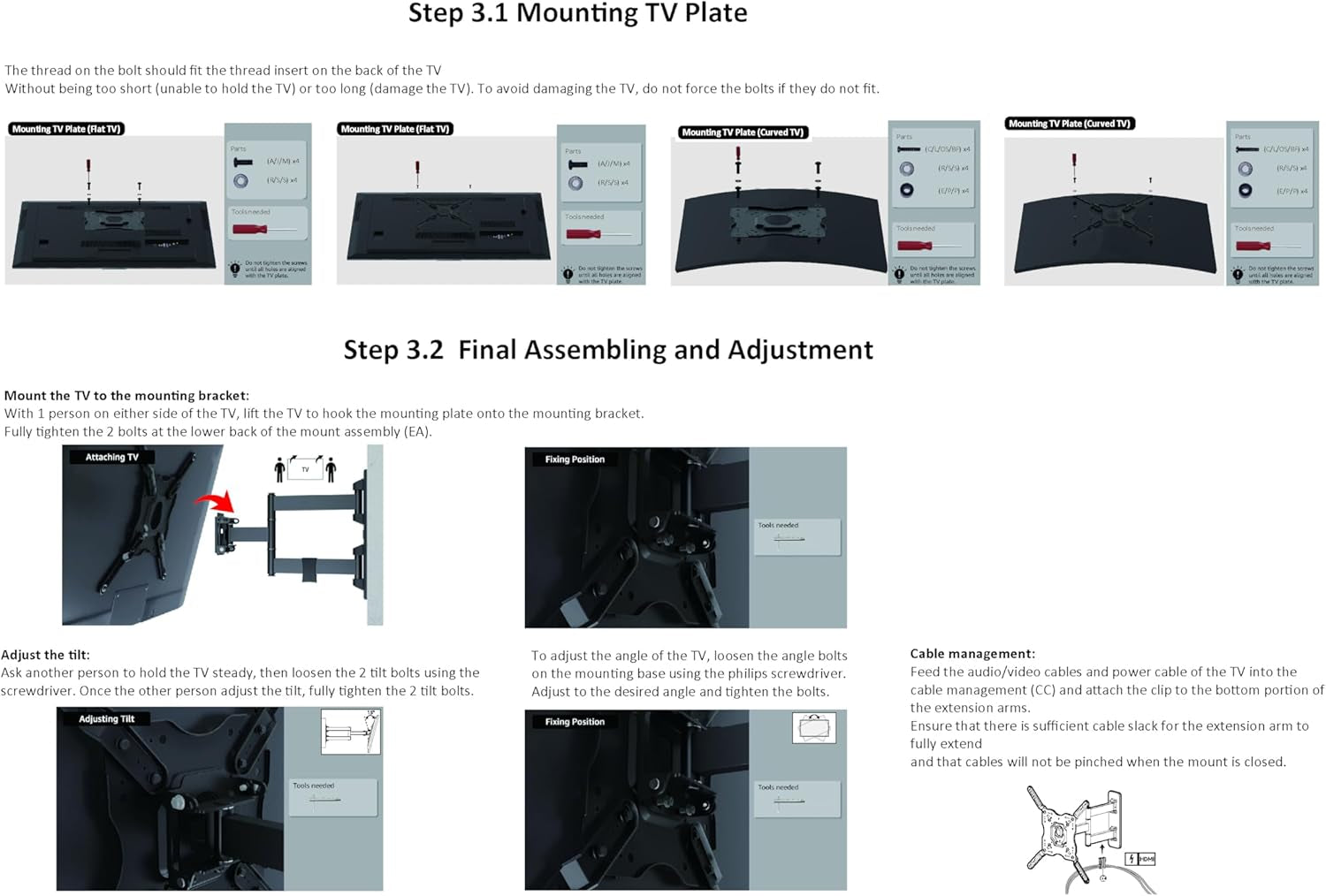 full-motion-articulating-tv-wall-mount-with-swivel-and-tilt-for-26-to-55-tvs-and-flat-panels-up-to-80-lbs-vesa-compatible-single-stud-black