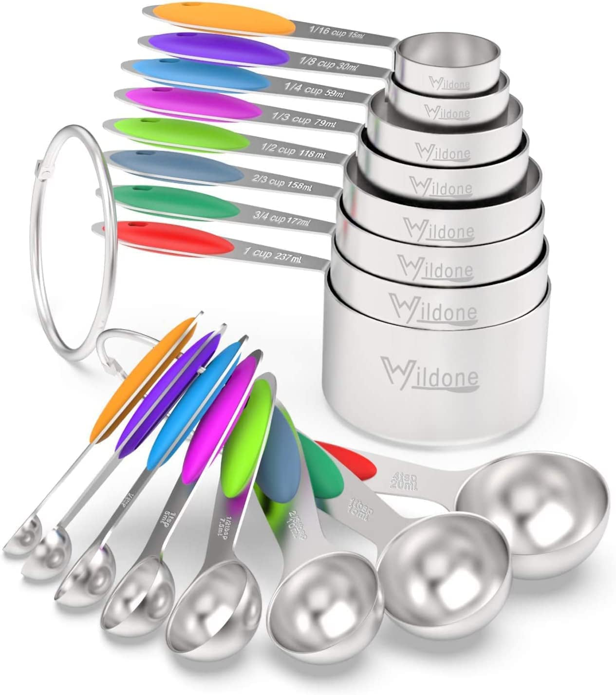stainless-measuring-cups-and-spoons-set-with-silicone-handle-16pcs