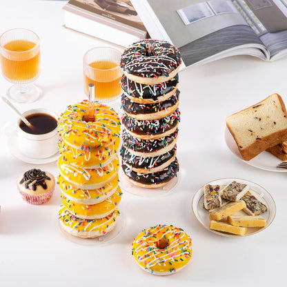 4PCS Acrylic Donut Display Stand Tower - Dessert Table Holder for Donuts, Bagels & Doughnuts - Perfect for Parties, Christmas, Birthday & New Year3