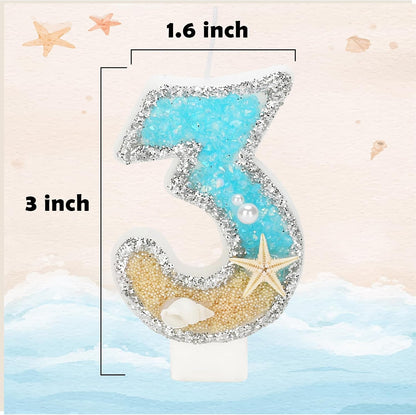 Beach Starfish Number 13 Candle for Cake 13Th Birthday Decorations3
