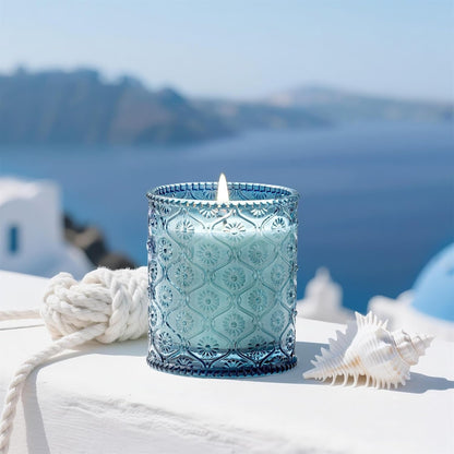 Santorini Salt Air Scented Candles for Home, Soy Wax 40 Hrs4
