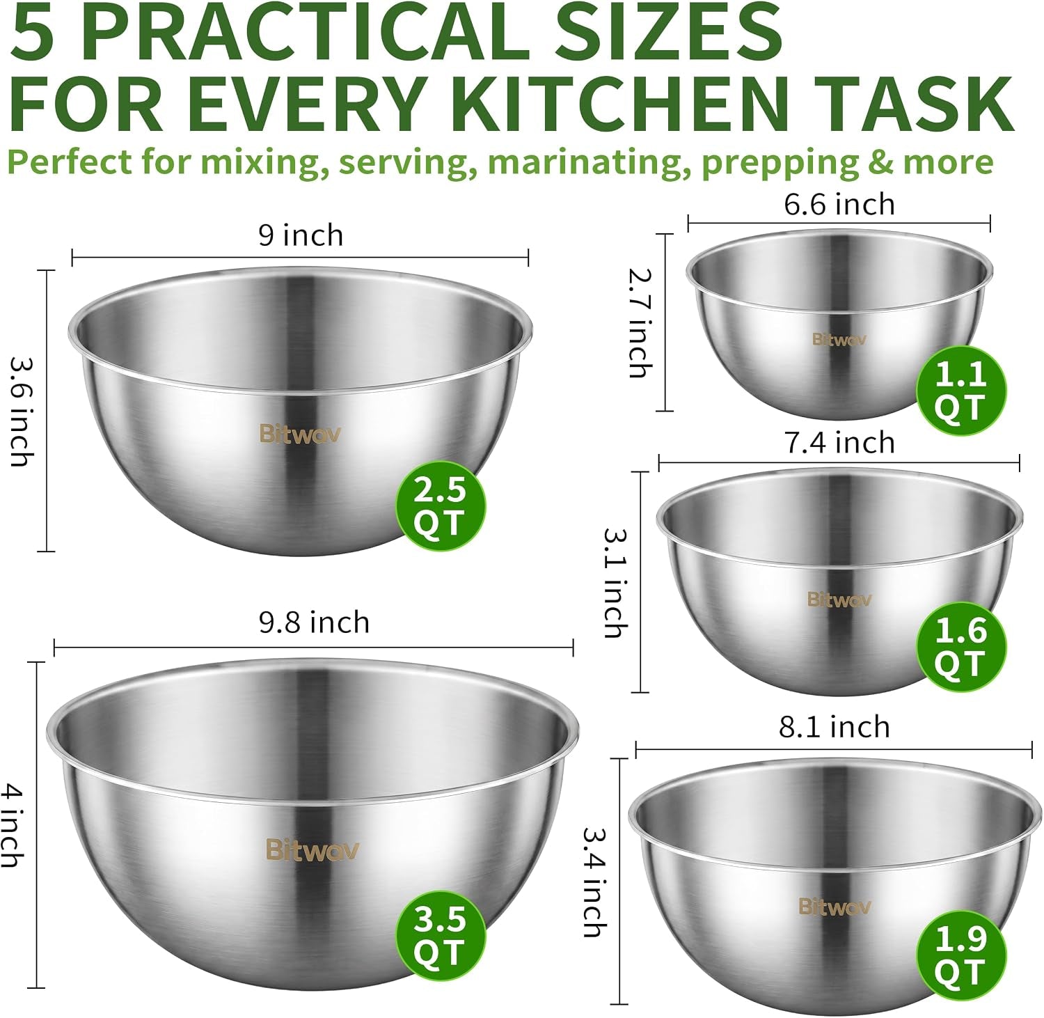 304-stainless-steel-mixing-bowls-set-of-5-1-1-1-6-1-9-2-5-3-5-qt-food-grade-metal-bowls-with-measurement-marks-dishwasher-safe-stackable-nesting-for-baking-salads-meal-prep-rv-camping