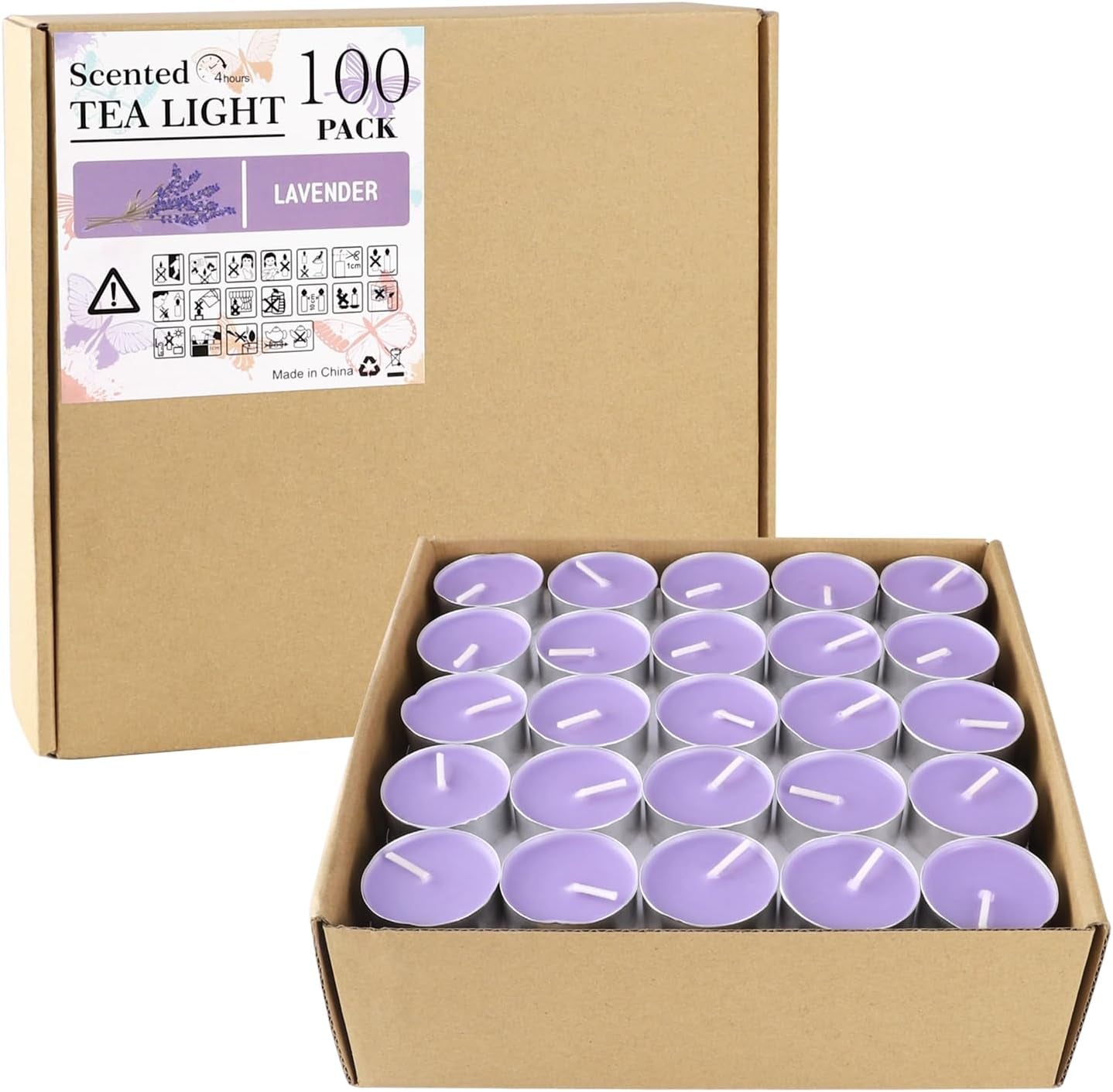 purple-lavender-scented-tealight-candles-giant-100-pack-candles-smokeless-4-hour-burn-gift-set-for-valentines-day-christmas-weddings-centerpiece-home-decor