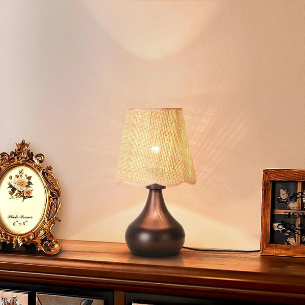 Oil Rubbed Bronze Small Table Lamp for Bedside, Farmhouse Bedroom Lamps for Nightstand, Vintage Small Table Lamps for Small Spaces for Bedroom, Kitchen Counter, End of Table, Office8