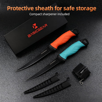 Fishing Fillet Knife Set of 2, 7 In, Sharp for Fishing & Kitchen4
