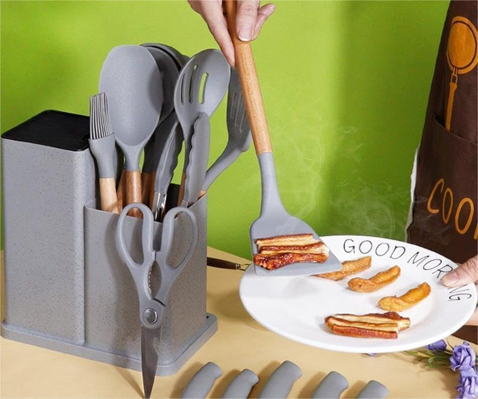 kitchen-utensils-set-knife-set-with-block-19-piece-all-in-one-cooking-set-12-nonstick-silicone-utensils-5-sharp-stainless-steel-chef-knives-cutting-board-dishwasher-safe-gift-set-gray
