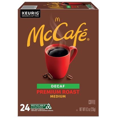 Premium Roast Decaf Coffee, Single Serve Keurig K-Cup Pods, Decaffeinated, 96 Count (4 Packs of 24)10