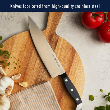 Henckels International Statement 14-Pc Self-Sharpening Knife Block Set, 6 Steak Knives, Paring, Santoku, Bread, Chef’S Knife, & More, Natural Block Color5