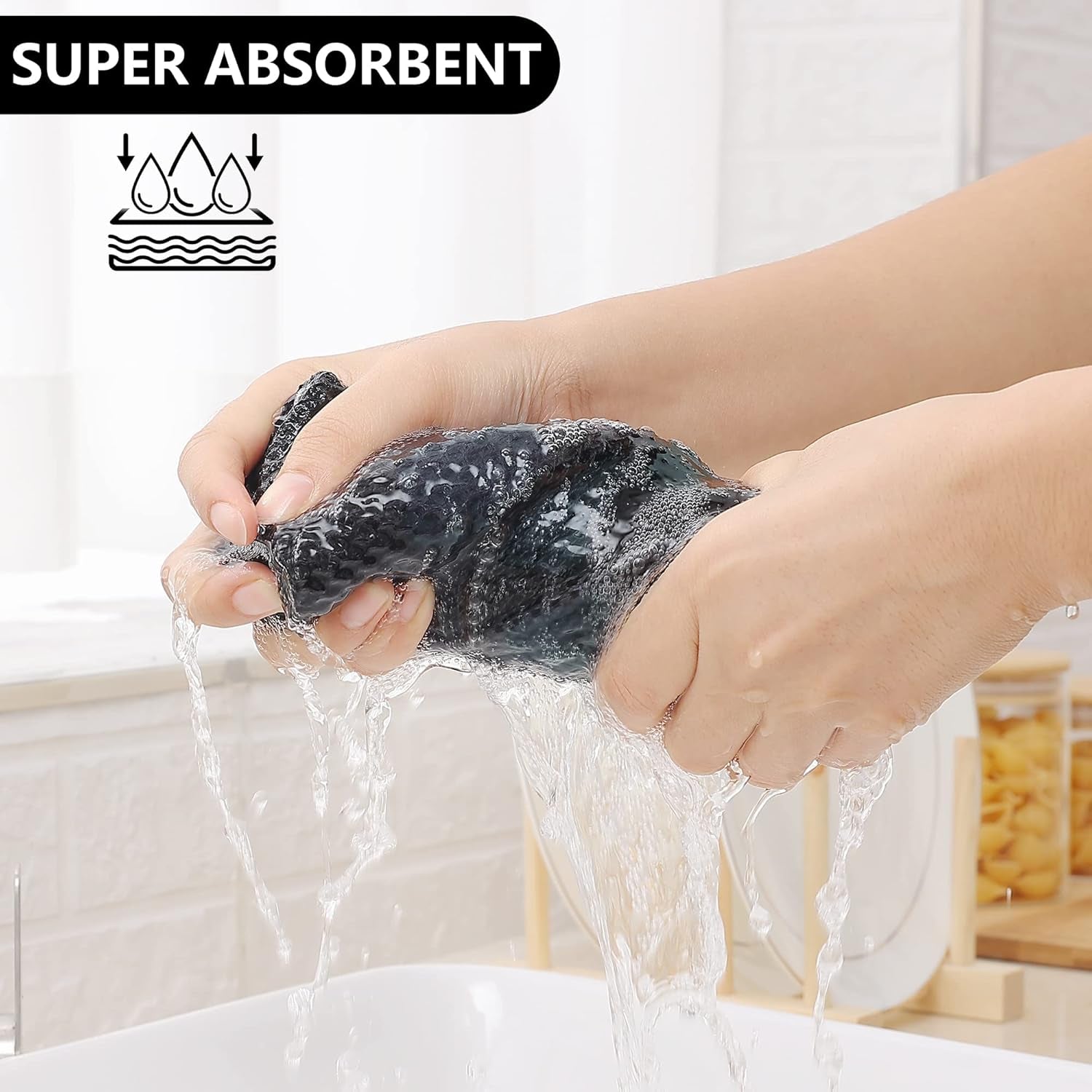 kitchen-towels-and-dishcloths-set-set-of-8-black-grey