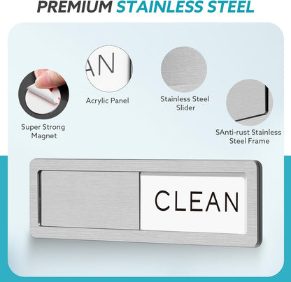 Clean Dirty Magnet for Dishwasher, Dishwasher Clean Dirty Sign | Dishwasher Magnet Clean Dirty Sign, Strong Magnet Non-Scratch Clean Dirty Magnet for Dishwasher, Easy to Read & Slide5
