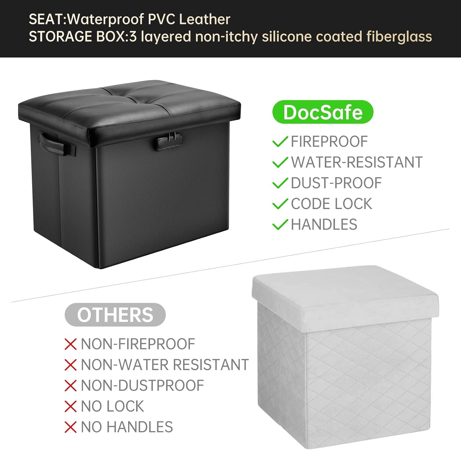 storage-ottoman-with-lock-fireproof-folding-ottoman-foot-rest-stool-storage-chest-with-storage-safe-for-important-documents-waterproof-17-inches-short-ottoman-foot-stool-with-handles-black