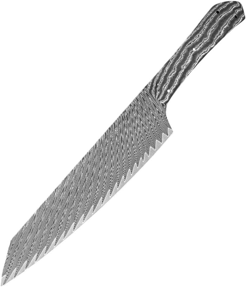 meat-cleaver-8-inch-damascus-steel-blank-blade-handmade-diy-making-mater-full-tang-integral-damascus-blade-heat-treated-ultra-sharp-edges