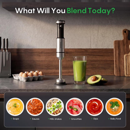 Immersion Blender Handheld, Hand Blender with Variable Speed Trigger | Anti-Scratch Stainless Steel Shaft, Stick Mixer for Soups, Shakes, Baby Food & Puree2