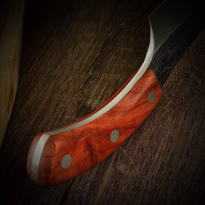Meat Cleaver,Cleaver Knife, Damascus Pattern Boning Knife 5.5' Chef Butcher Knife Serbian Camping Cleaver Slicing Knives Barbecue Picnic Cutting Small Knife, ZJH96584