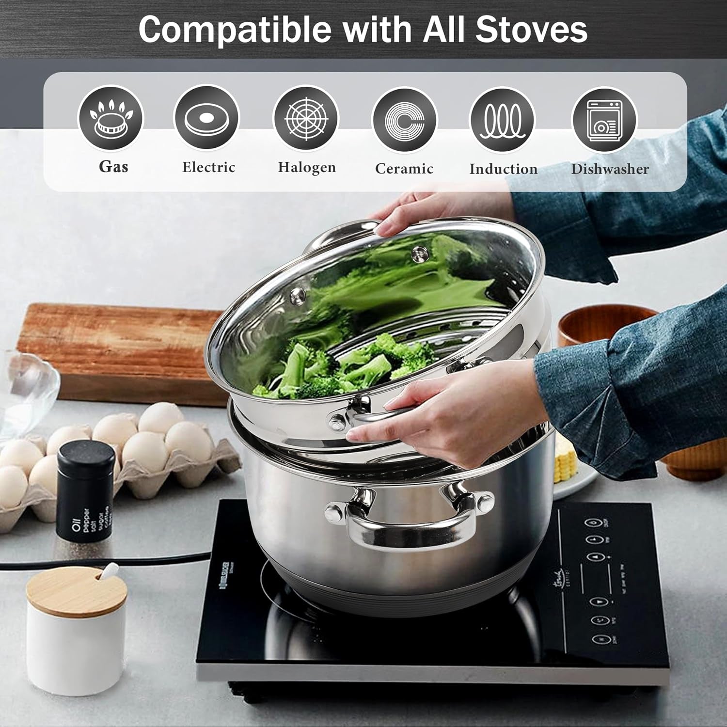®-4-quart-18-10-stainless-steel-tri-ply-stockpot-and-steamer-with-tempered-glass-lid-multipurpose-steamer-pot-compatible-with-all-cooktops-non-toxic-soup-pot-oven-dishwasher-safe-silver