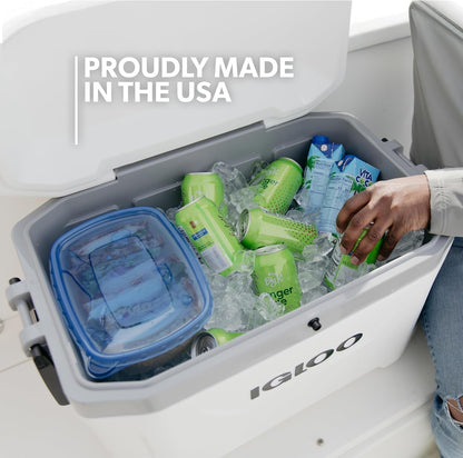 Marine Cooler | Insulated Hard Shell Ice Chest |Great for Fishing, Camping, Boating, & More5