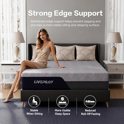 King Mattress, 12 Inch King Size Mattresses Hybrid Mattress with Memory Foam & Pillow Top - Medium Firm Feel for Motion Isolation, Edge Support, Pressure Relief - Bed in a Box, Certipur-Us Certified2