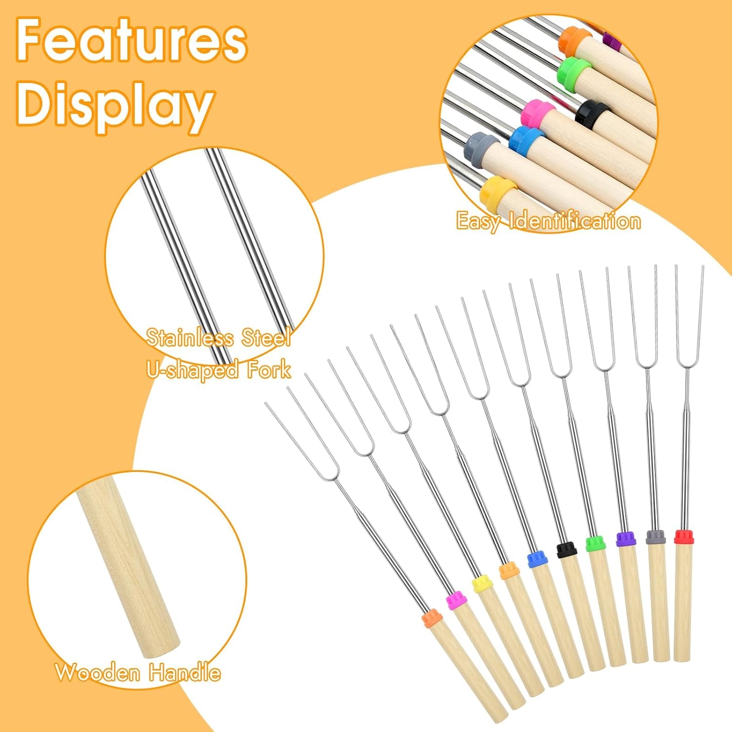 10-pack-smores-sticks-32-inch-marshmallow-roasting-sticks-for-fire-pit-extendable-roasting-skewers-with-bag-hot-dog-fork-smores-kit-for-campfire-camping-essentials-304-stainless-steel
