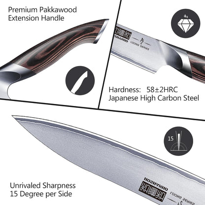 6 Inch Kitchen Knife, Ultra Sharp Japanese Kitchen Utility Knife3
