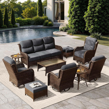 Luxury Outdoor Patio Furniture Set with 6-Inch Thick Cushions1