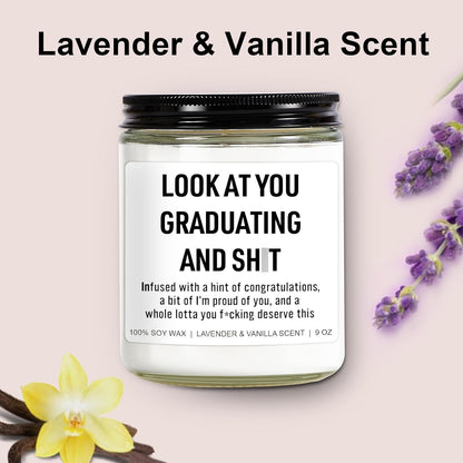 Funny Grad Candle, 2026 Graduation Gifts for Her, Him - College, High School, Masters Degree, Phd, Law School, Nursing & Nurse Graduation Gifts for Women, Men - 9 Oz3