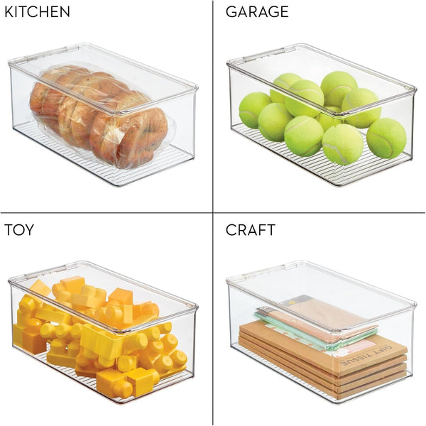 Stackable Shoe Box with Hinged-Lid, Clear7