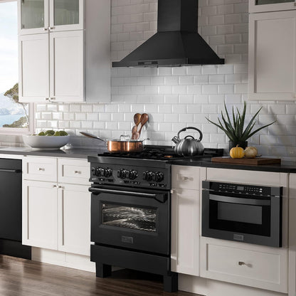 ZLINE 24" 1.2 Cu. Ft. Built-In Microwave Drawer in Black Stainless Steel2