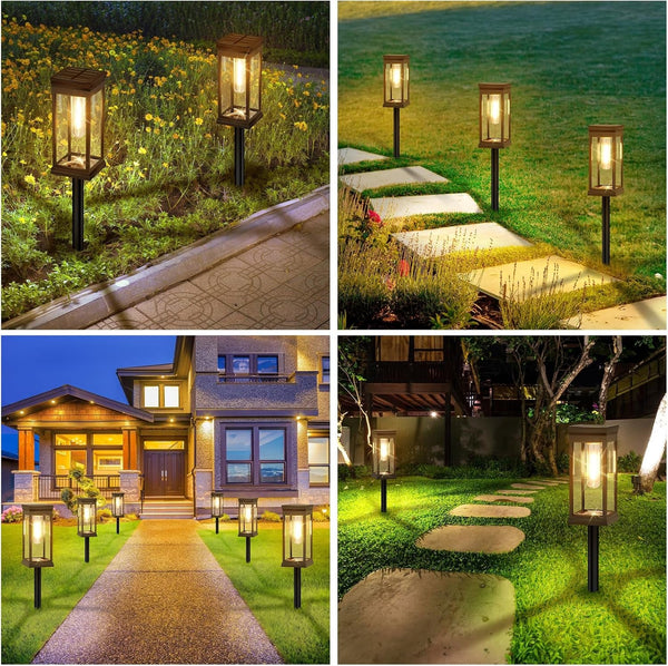 8-Pack Solar Pathway Lights Outdoor, Landscape Lights Warm White7