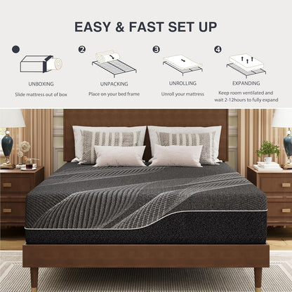 King Size Mattress 14 Inch Gel Memory Foam Medium7