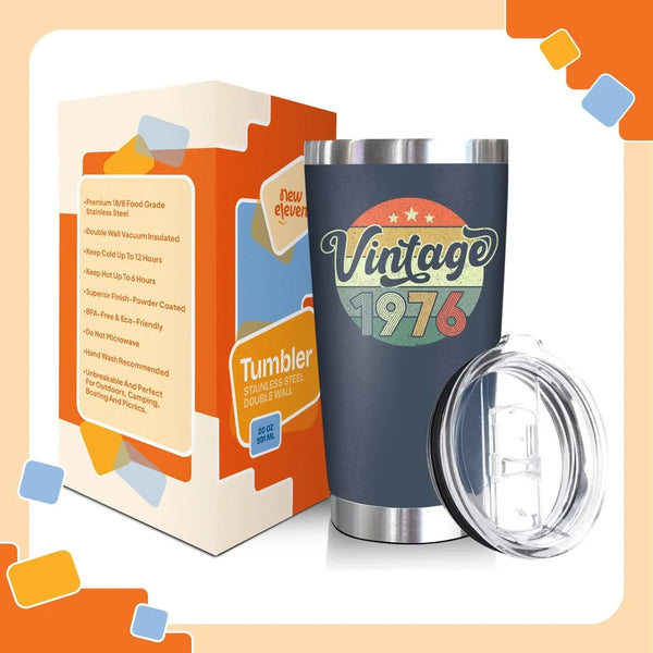 50Th Birthday Gifts for Men Women - 50Th Birthday Decorations for Him Her - Present for Men Women Turning 50 Year Old Gifts for Mom, Dad, Wife, Husband - 20 Oz Tumbler2