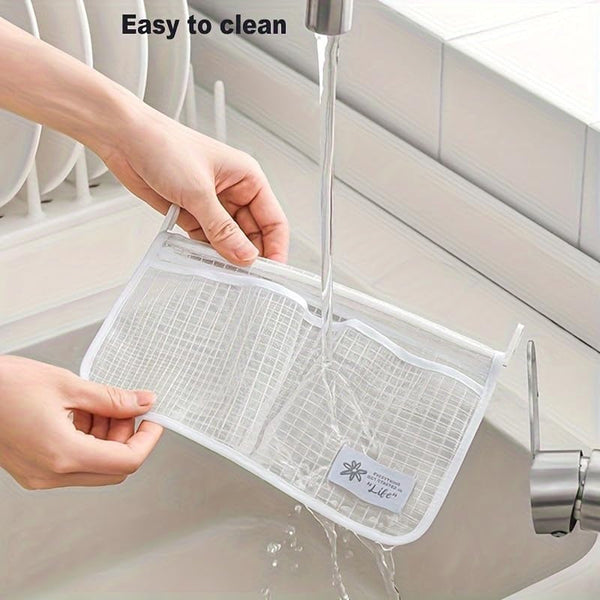 Refrigerator Door Organizer Set, Fridge Hanging Mesh Bag for Kitchen, Household Sundries Sorting Bag, Only for Small Objects Containers8