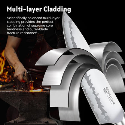 Chef Knife 8 Inch, Ultra Sharp Kitchen Knife 62 HRC, 9-Layer High Carbon Steel Professional Chefs Knife with Full Tang Ergonomic Wood Handle, Meat Vegetable Slicing Knife,Gift for Men Women7