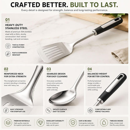 Stainless Steel Kitchen Utensil Set,11 Piece6