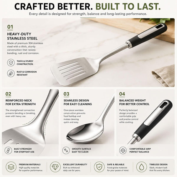 Stainless Steel Kitchen Utensil Set,11 Piece6