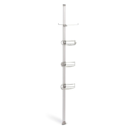 Simplehuman 5 Ft. to 8 Ft. Tension Shower Caddy, Stainless Steel and Anodized Aluminum BT11095
