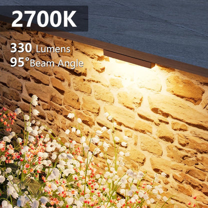 7 Inch Retaining Wall Lights, 2700K Hardscape Lighting, 8 Pack2