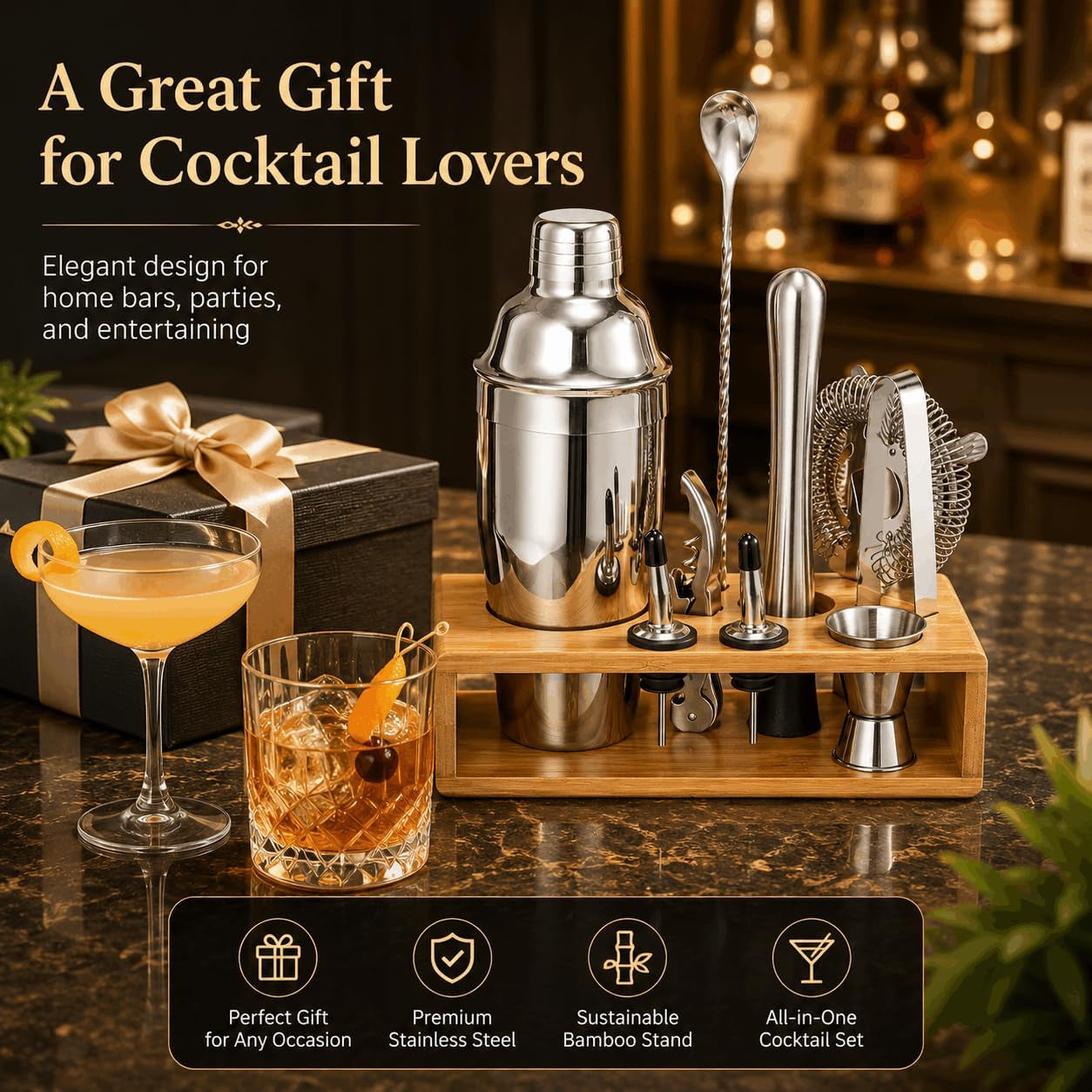 cocktail-shaker-set-18-8-food-grade-stainless-steel-mixology-bartender-kit-10-piece-bar-tools-with-stylish-bamboo-stand-rust-proof-dishwasher-safe-professional-martini-shaker-gift-for-men-dad